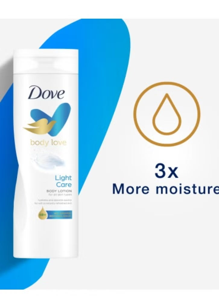 دوف لوشن الجسم دوف بودي لاف لايت كير 400 مل – للبشرة العادية إلى الجافة ترطيب خفيف وعناية ناعمة - Image 5